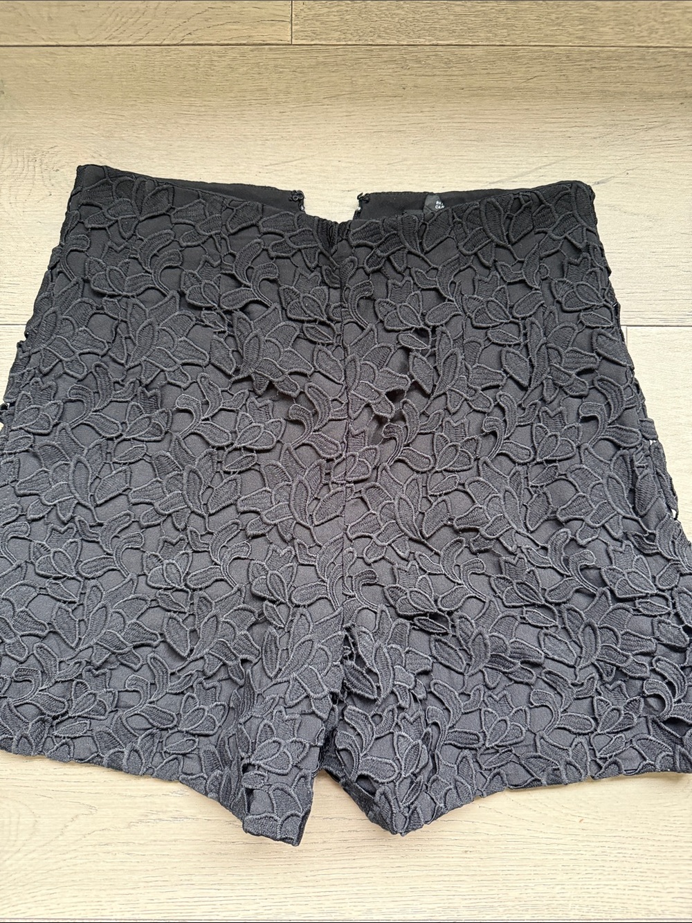 CLUB MONACO - Black Lace Overlay Shorts